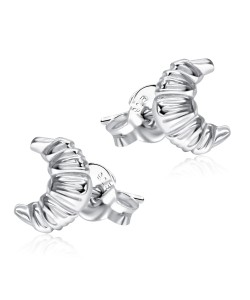 Croissant Style Silver Stud Earring STS-5349